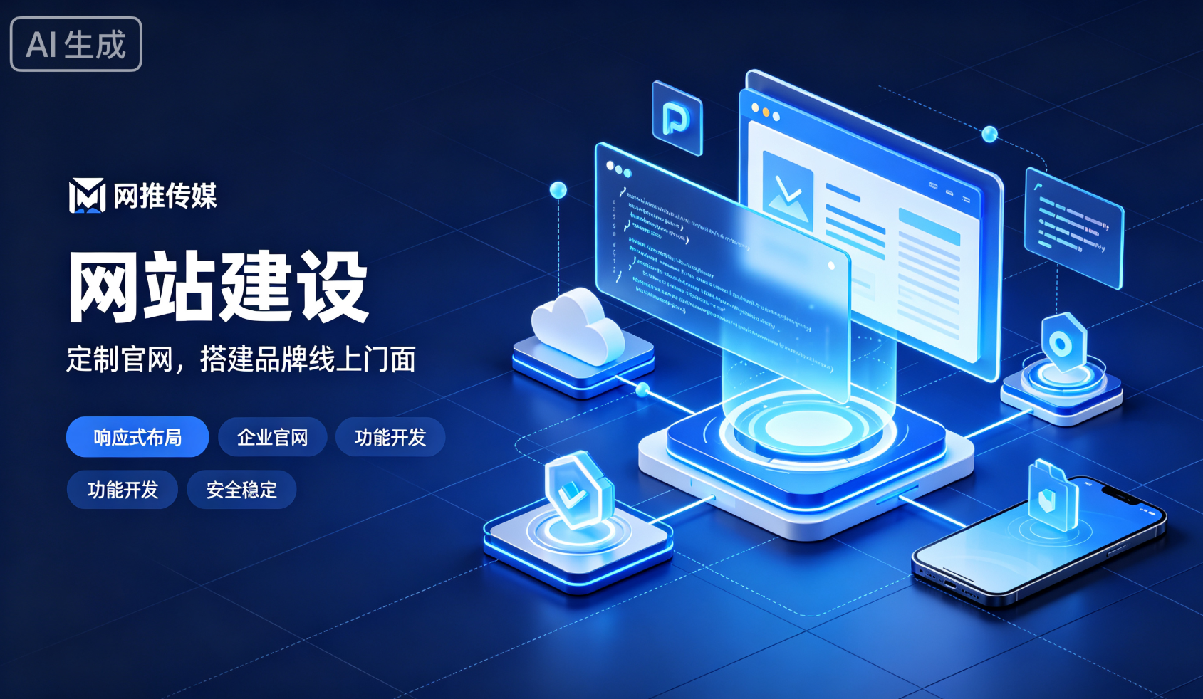 网站建设与 GEO 优化后台数据展示界面